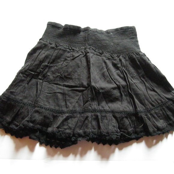 No Boundaries Black Ruffle Lace Mini Skirt - Picture 3 of 8